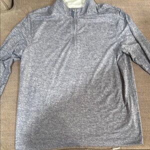 Johnston & Murphy Performance Blue-Gray Quarter-Zip Pullover